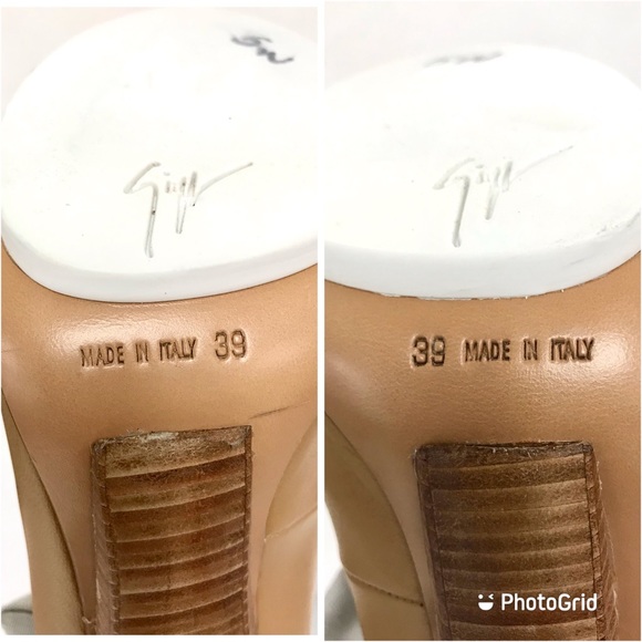 New GUISEPPE ZANOTTI Beige Platform Heels Size EU 39 / US 8.5 - Picture 9 of 12